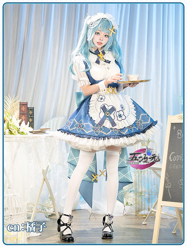 UWOWO 原神 コスプレ ファルザン メイド服 韓国カフェコラボ衣装