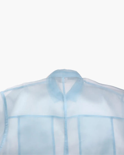 FUMIKA UCHIDA / ORGANZA OVER SHIRT / SAX - 601 | 京都ウィメンズ