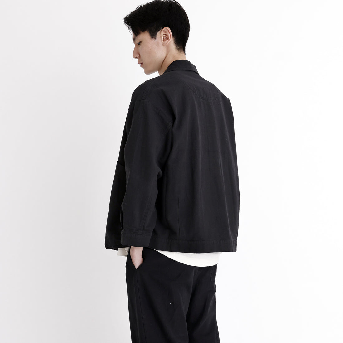 Signature Panel Pockets Shirt Jacket - Black – 7115 by Szeki
