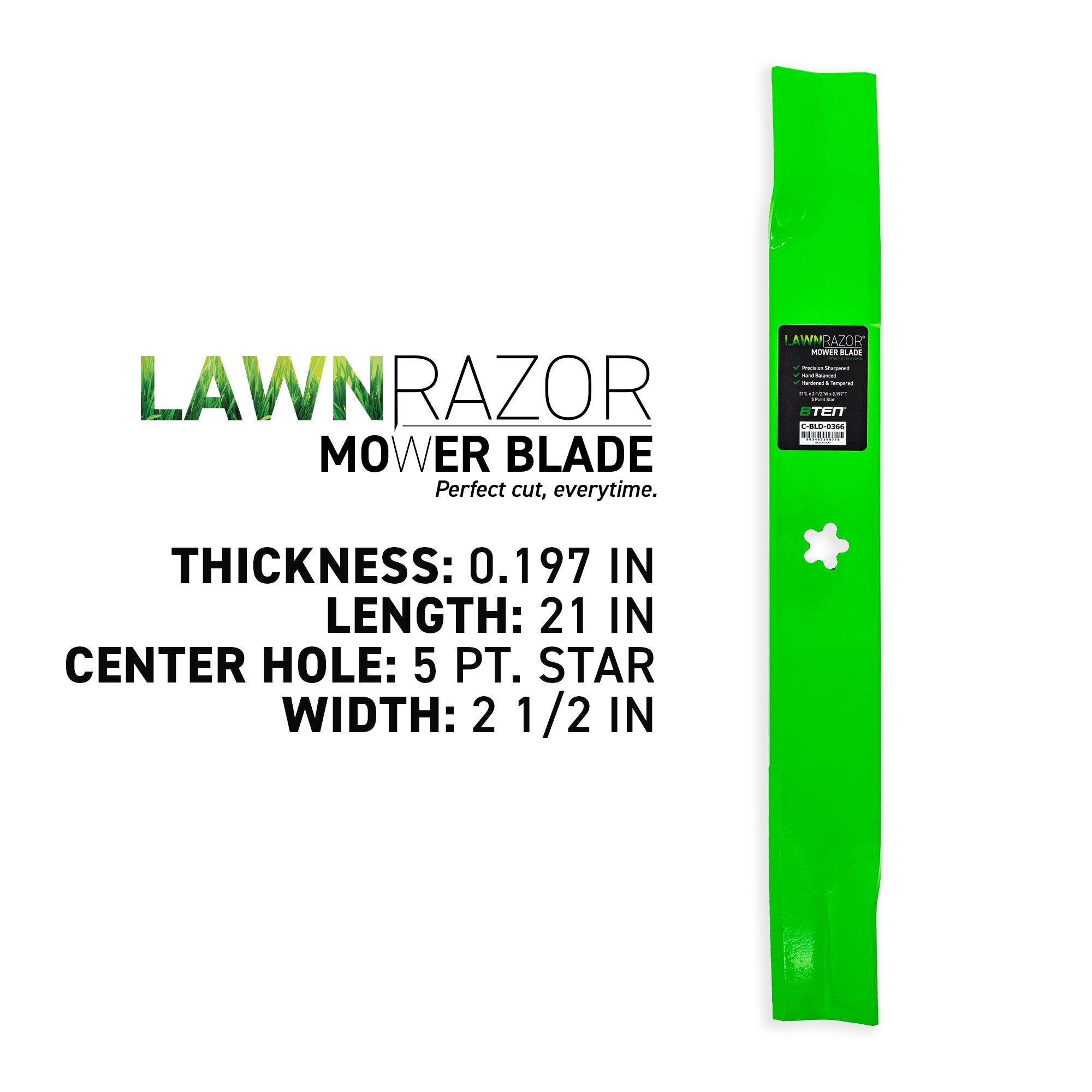 LawnRAZOR High Lift Blade For Husqvarna RedMax | 8TEN
