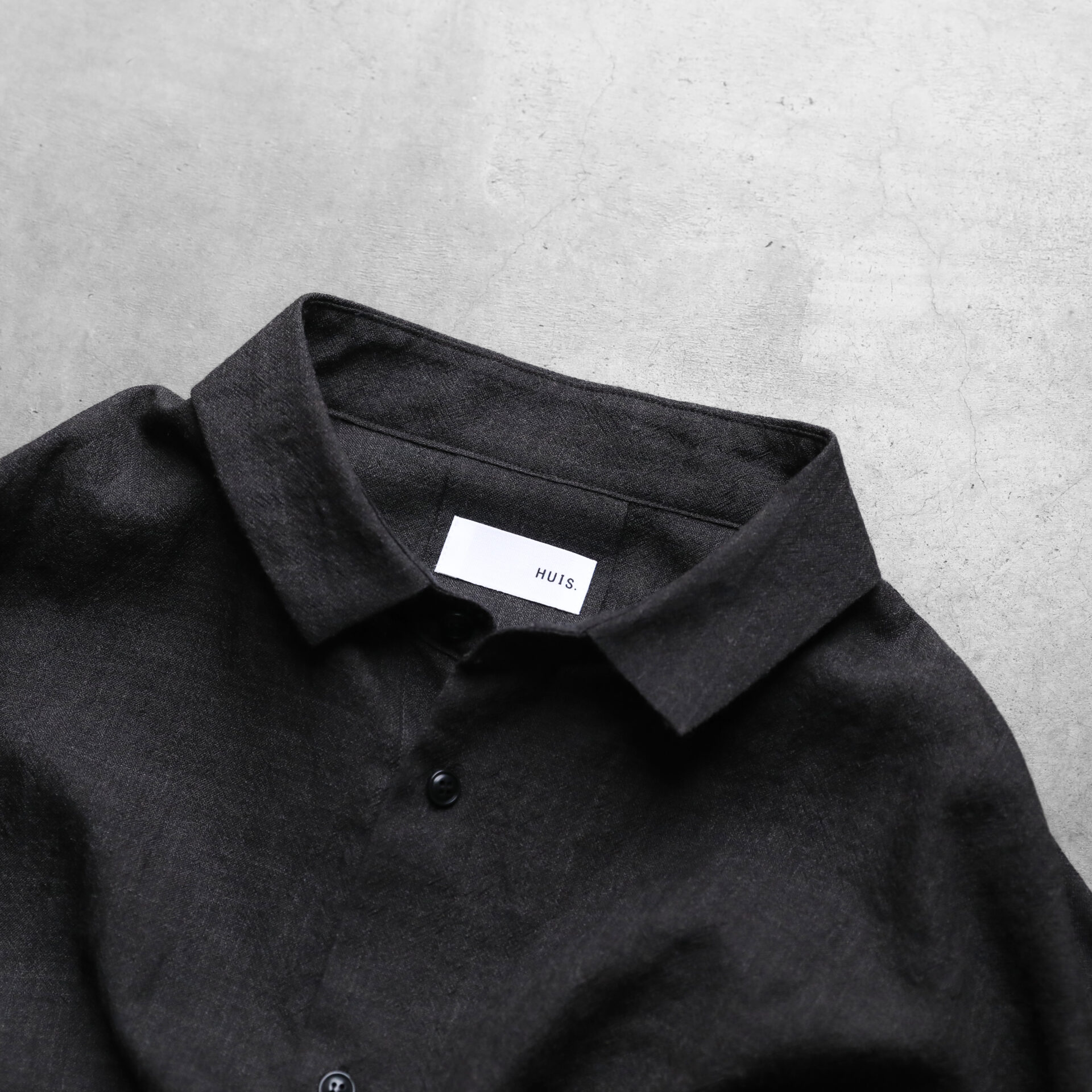 ウォッシャブルウールロングシャツ（ダークブラウングレー）【ユニ