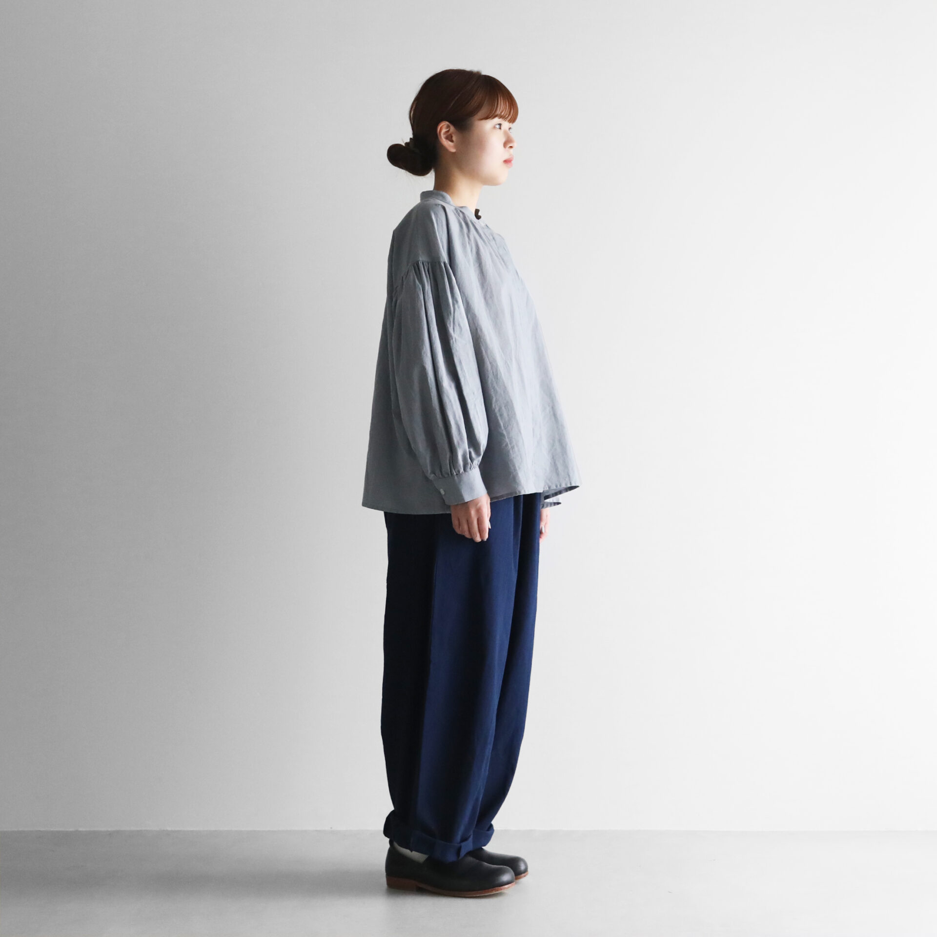 コットンリネンバルーンスリーブワイドブラウス U106をリリースしま