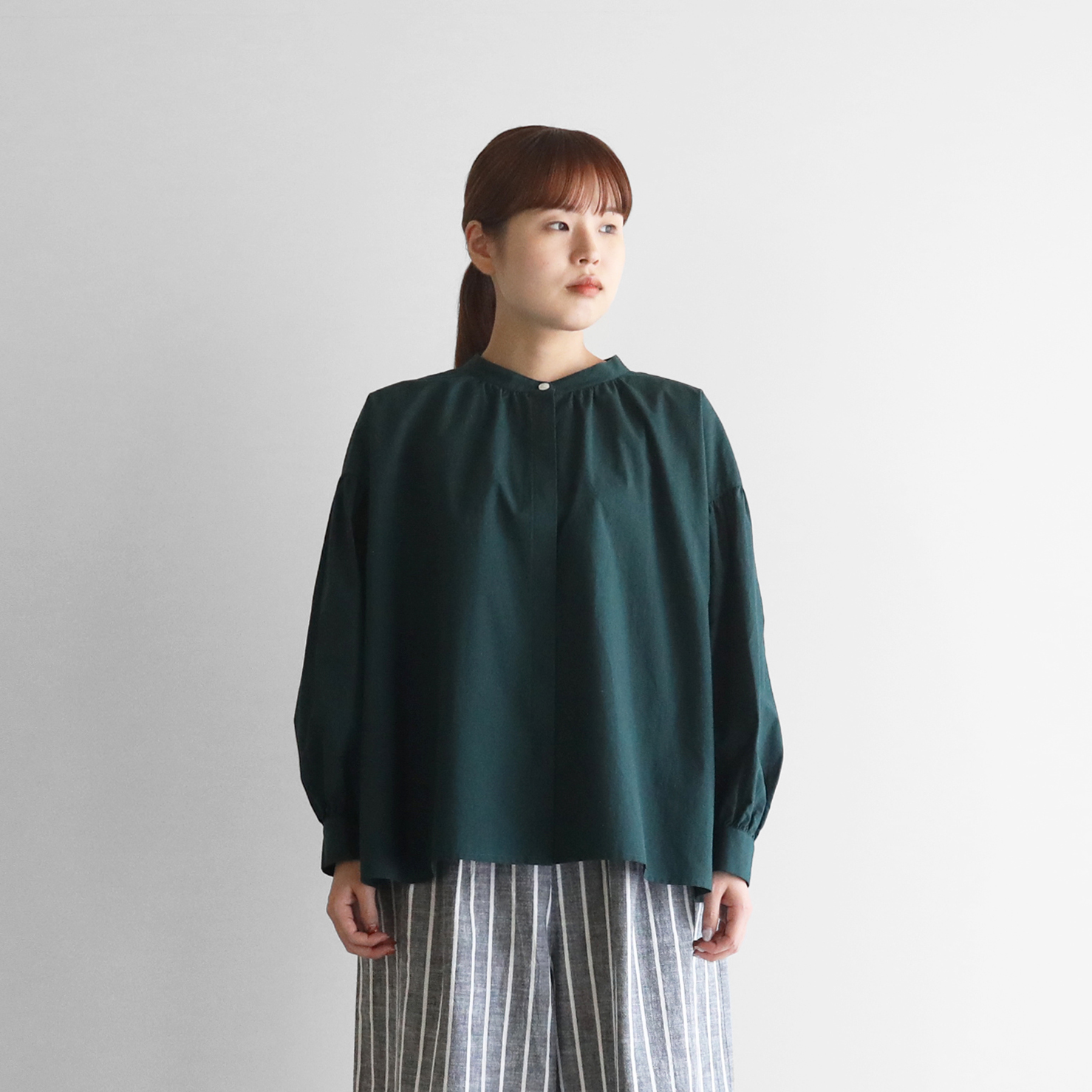 オーガニックコットンバルーンスリーブワイドブラウス U106をリリース