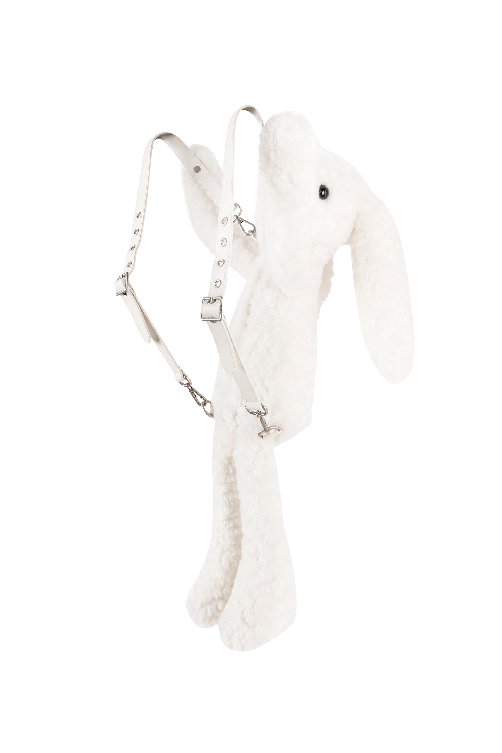 13DE MARZO Doozoo Backpack | White Rabbit & Brown Teddy Bear