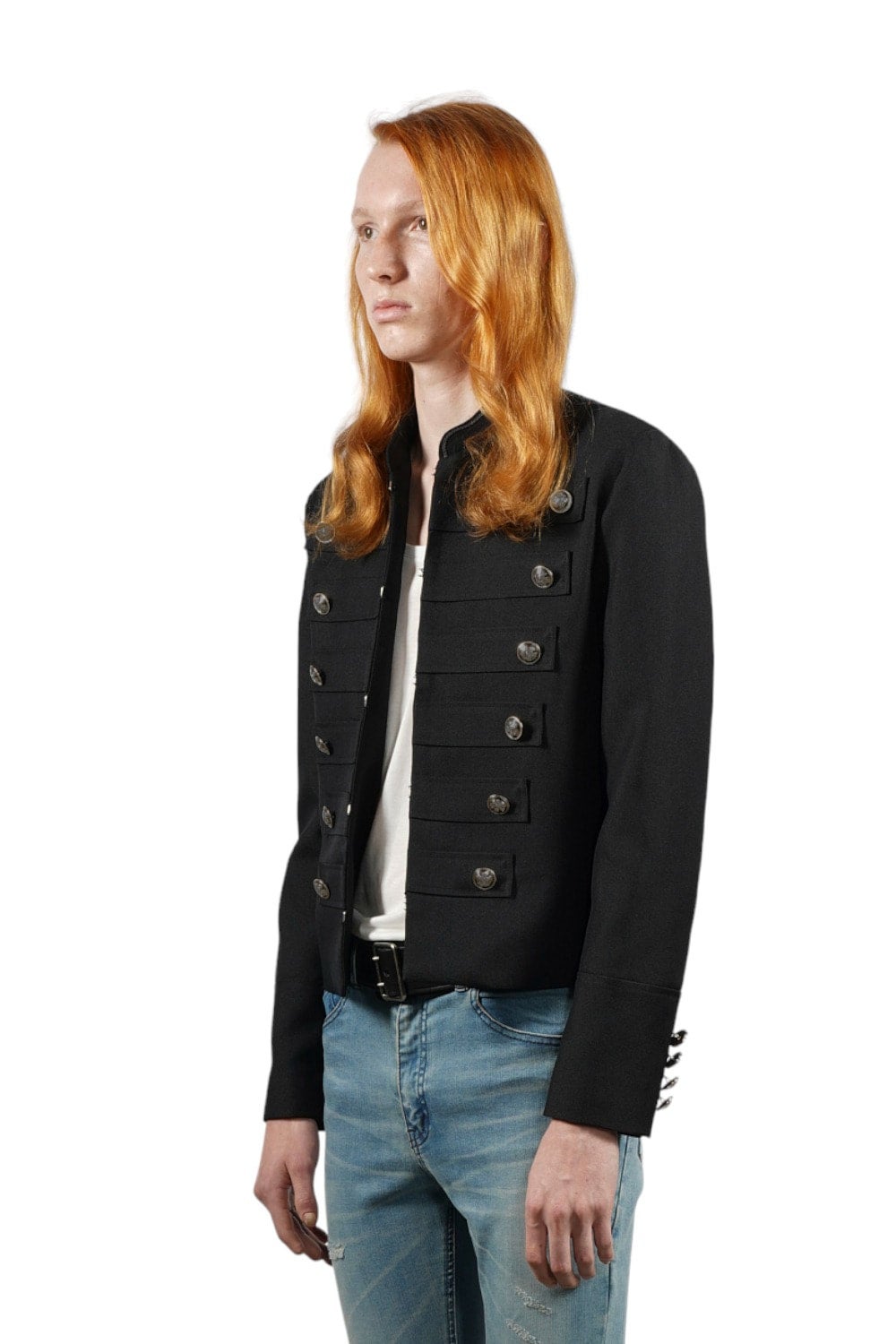 New Wave パネルドナポレオンジャケット BLACK×BLACK | GALAABEND