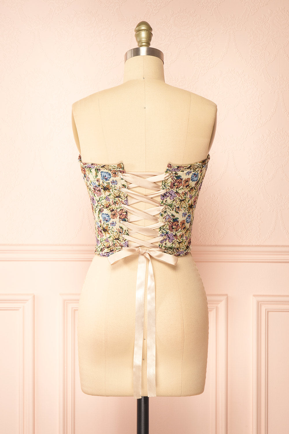 Gloriosa Bustier Corset Top w/ Lace Up Back | Boutique 1861