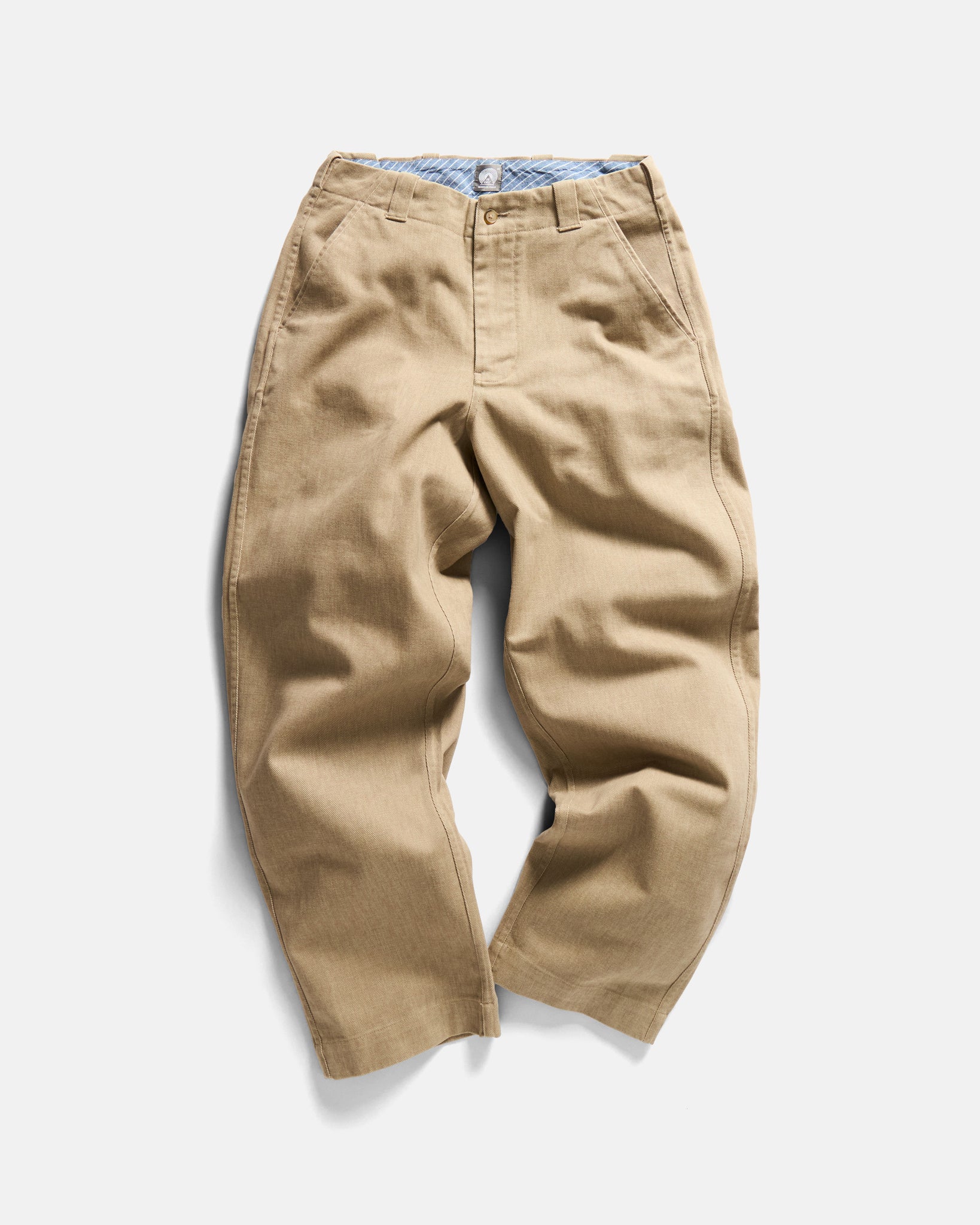 ROSSI CHINO - SERVICE KHAKI BRUSHED MELANGE CAVALRY TWILL – 18 East