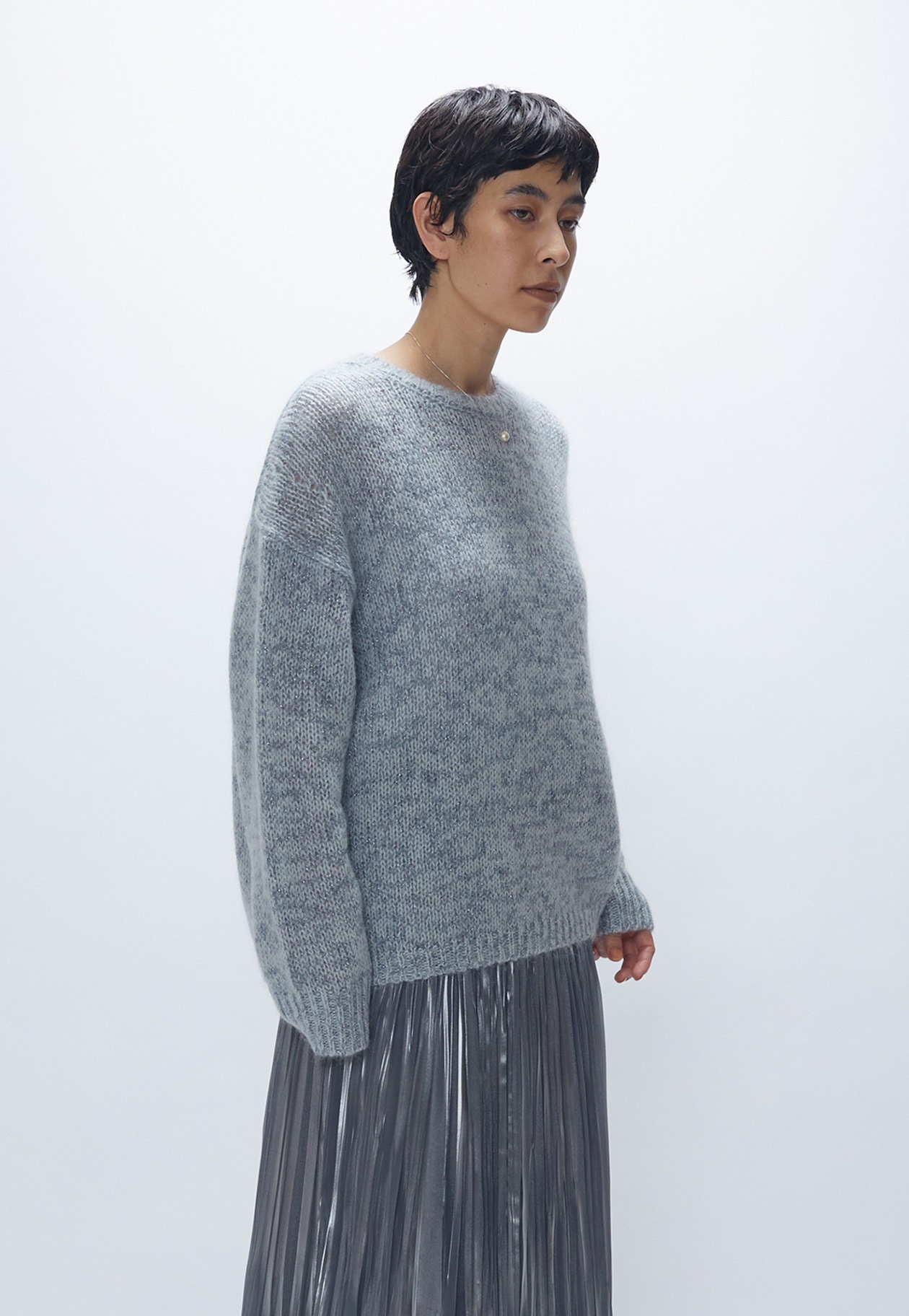 モヘアラメリリヤーンクルーネックニット】｜1er Arrondissement