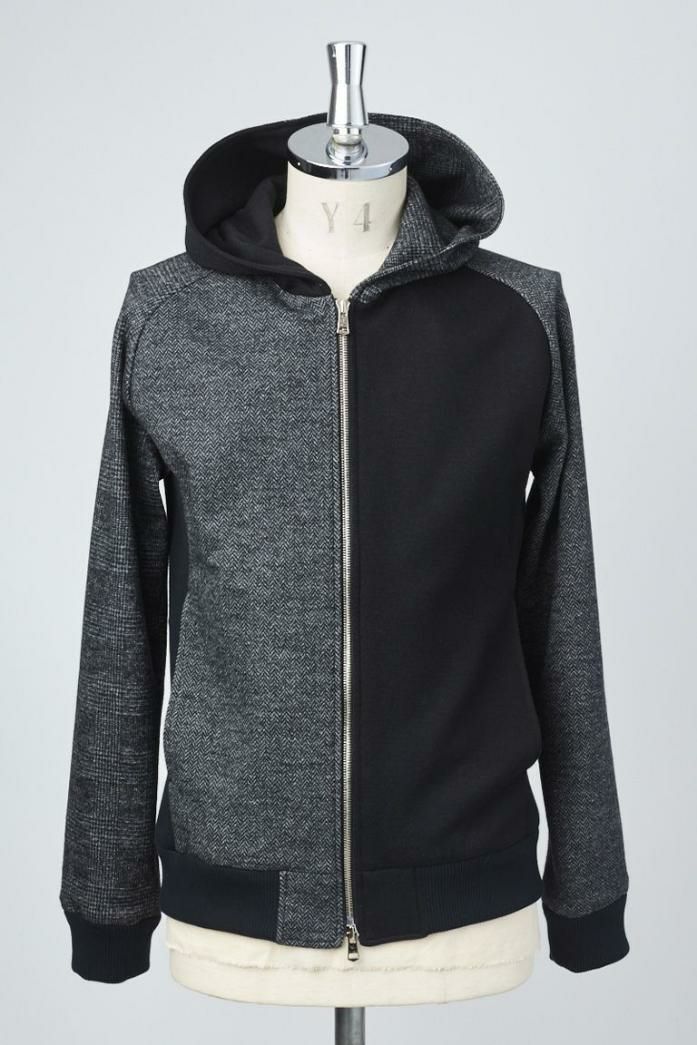 1piu1uguale3 ジャケット |MRB447-WCT008-57 CRAZY RIB PARKA［NAVY］