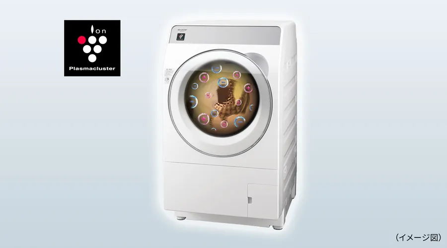 レンタル] シャープ【左開き】洗濯11kg/乾燥6kg ES-K11C-WLドラム式