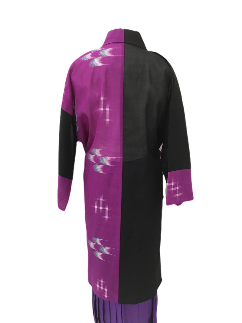 ハーフ衣裳/稽古着】大絣×無地黒 | つは琉球店