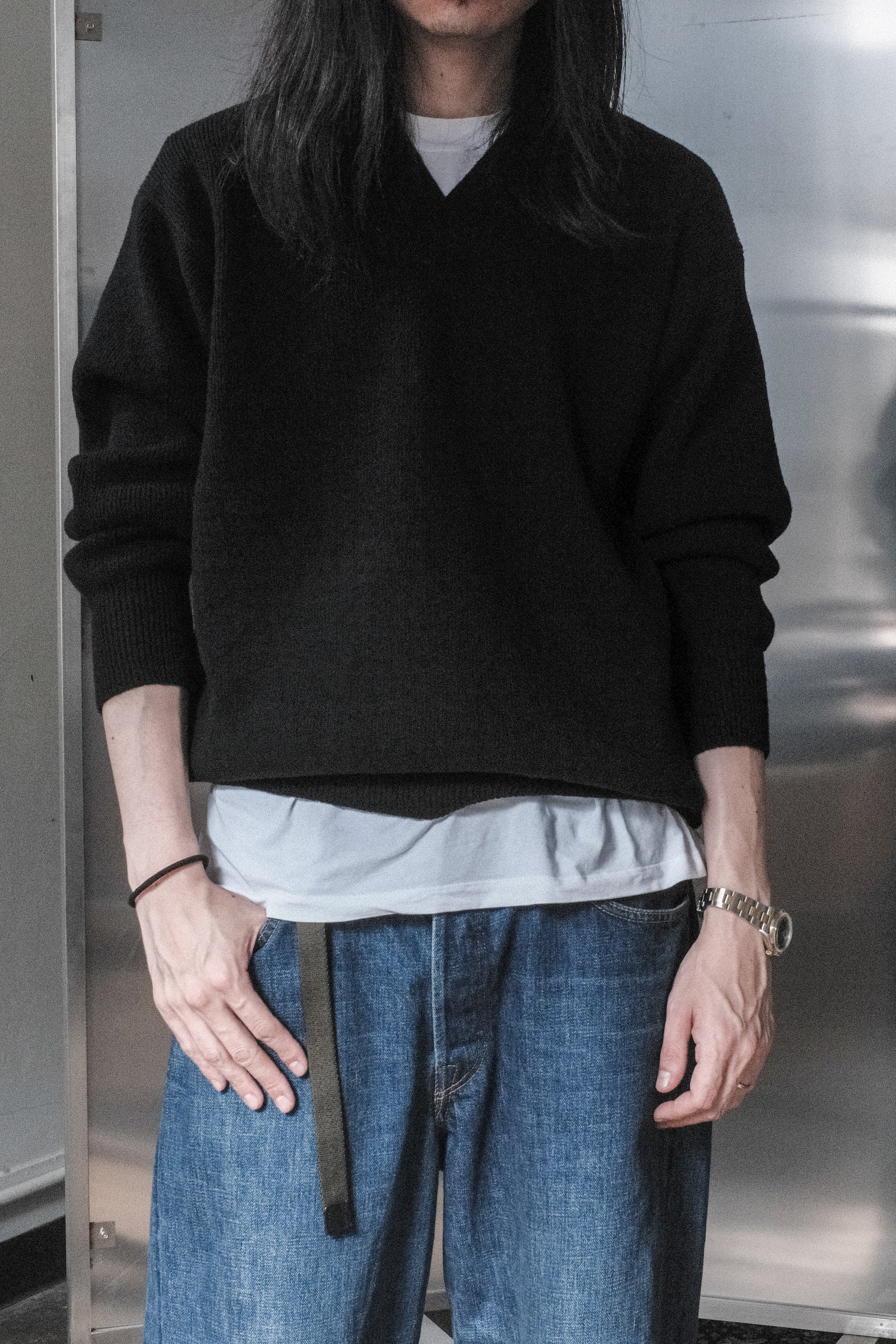 Slopeslow/Cross V Neck Sweater – 3CMA