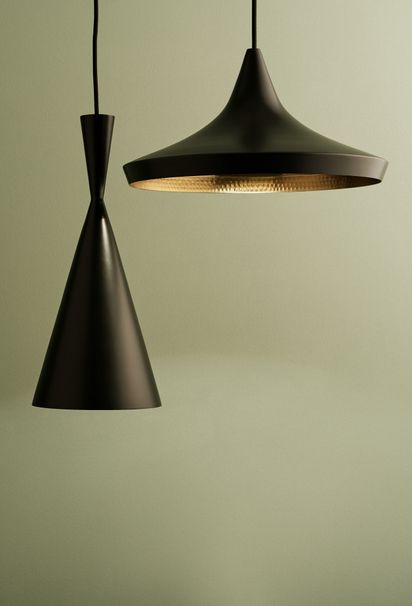Beat Fat Pendant | Matt Black Brass | Tom Dixon