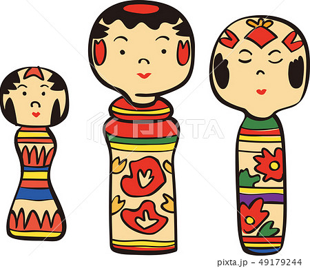 こけしのイラスト素材 [49179244] - PIXTA