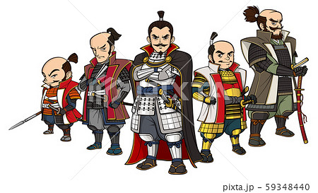 武将 5人のイラスト素材 [59348440] - PIXTA