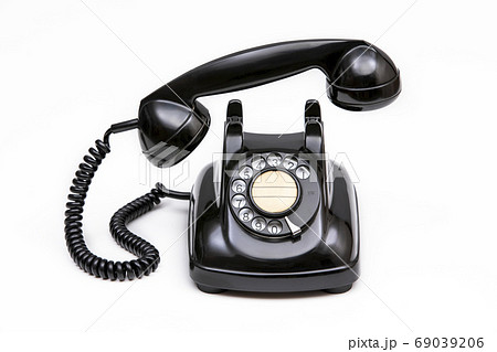 昭和レトロの黒電話2種の写真素材 [69039206] - PIXTA