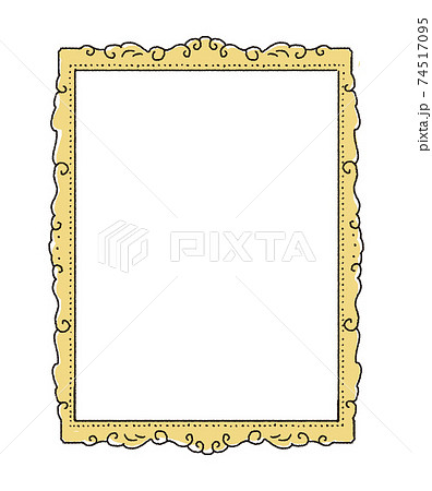 シンプルなラインの額縁のイラストのイラスト素材 [74517095] - PIXTA