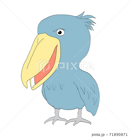 口を開けているハシビロコウのイラスト素材 [71890871] - PIXTA