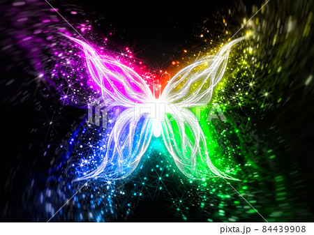 抽象的な光の蝶のイラストのイラスト素材 [84439908] - PIXTA