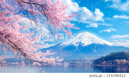 桜と富士山の風景画 Amazon.co.jp: 富士山 桜 絵画 桜景色 富士山の