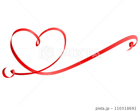 ハートマーク 愛情 リボンのイラスト素材 [110318691] - PIXTA