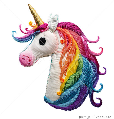 かわいいユニコーンの刺繍のイラスト素材 [124630732] - PIXTA