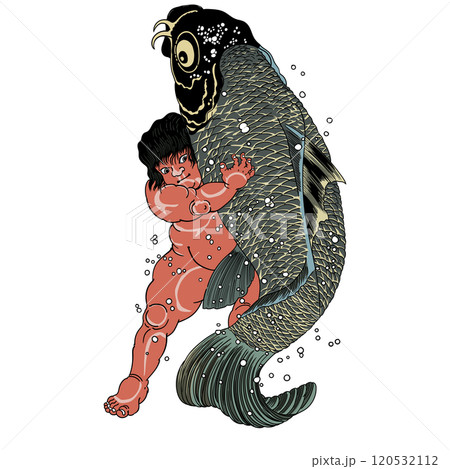 坂田怪童丸-歌川国芳のイラスト素材 [120532112] - PIXTA