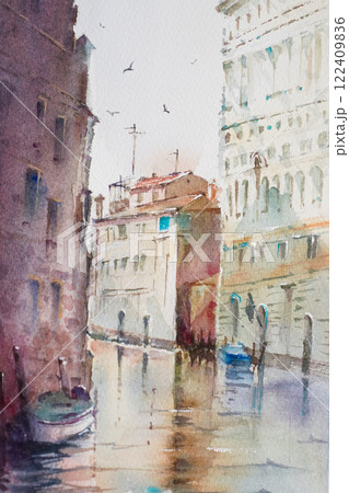 ヴェネツィア 水彩画 風景画のイラスト素材 [122409836] - PIXTA