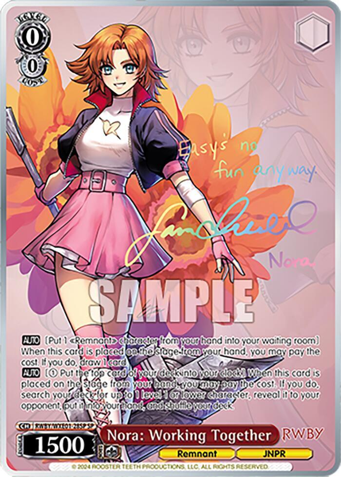 Nora: Working Together (SP) - RWBY Premium Booster - Weiss Schwarz