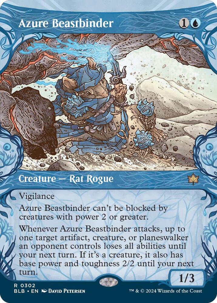 Azure Beastbinder (Showcase) - Bloomburrow - Magic: The Gathering