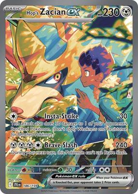 Hop's Zacian ex - 186/159 - SV09: Journey Together - Pokemon
