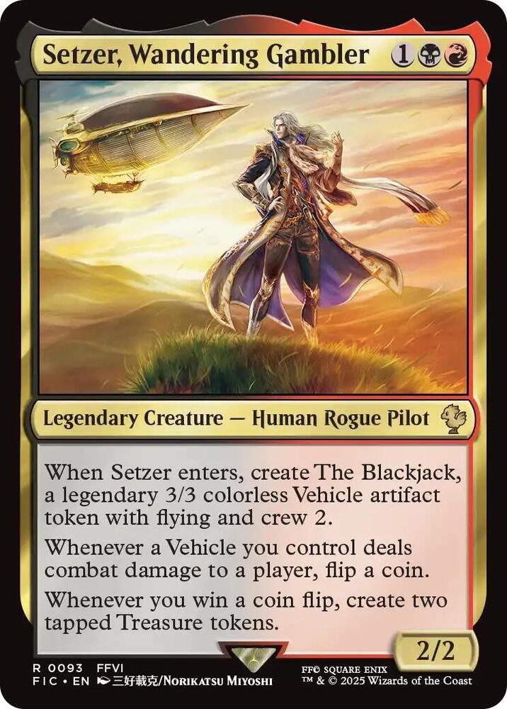 Setzer, Wandering Gambler (Surge Foil) - Commander: FINAL FANTASY