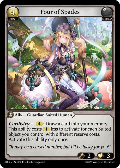 Four of Spades - Distorted Reflections - Grand Archive TCG