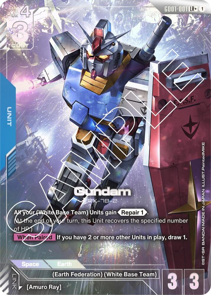 Gundam (GD01-001) (LR+) - Newtype Rising - Gundam Card Game