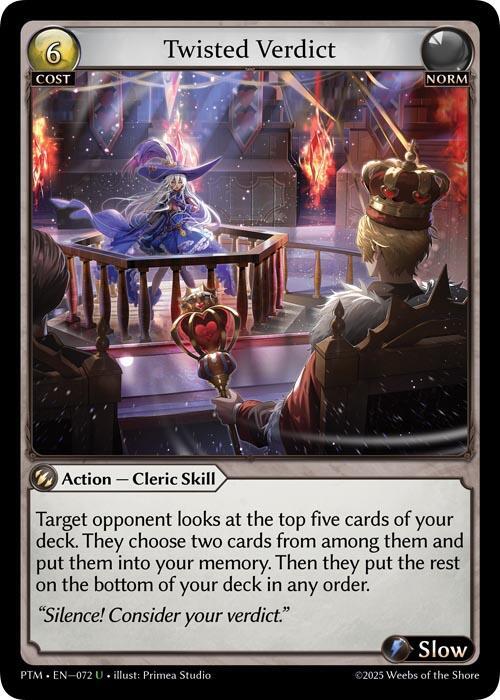 Twisted Verdict (Curio Foil) - Phantom Monarchs - Grand Archive