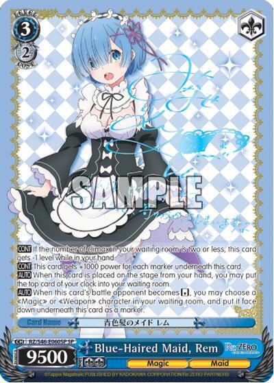 Blue-Haired Maid, Rem (SP) - Re:ZERO - Weiss Schwarz - TCGplayer.com
