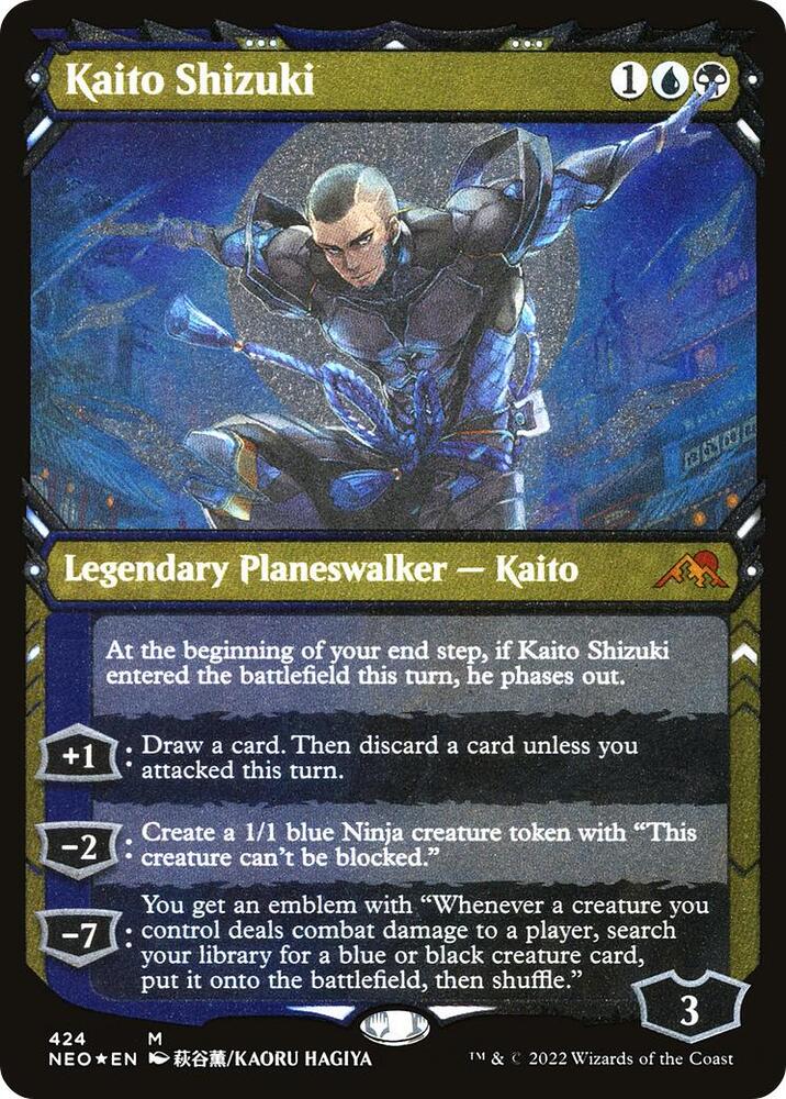 Kaito Shizuki (Showcase) (Foil Etched) - Kamigawa: Neon Dynasty