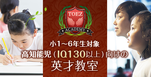 高知能児（IQ130以上）向けの英才教室【トイズアカデミー】