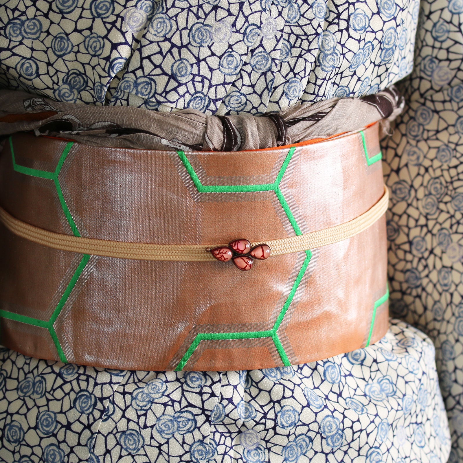 帯留め 珊瑚 ピンク アンティーク風 – TAMARUSAN