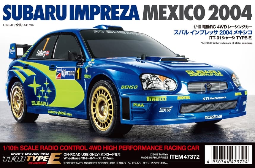 Tamiya 47372 1/10 R/C Subaru Impreza Mexico 2004 (TT-01 Type-E