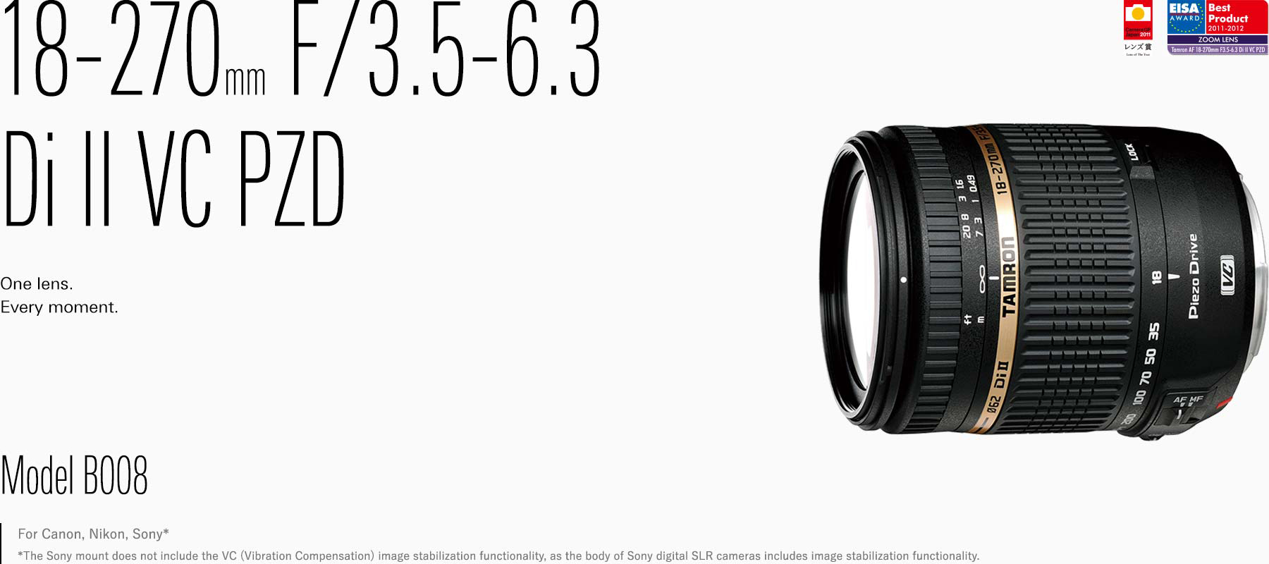 18-270mm F/3.5-6.3 Di Ⅱ VC PZD (Model B008) - Tamron India