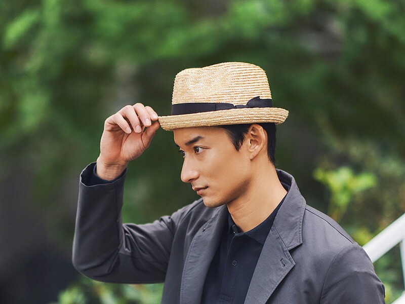 田中帽子店Marek（マレク）麦わら 短つば中折れ 紳士用帽子 田中帽子店