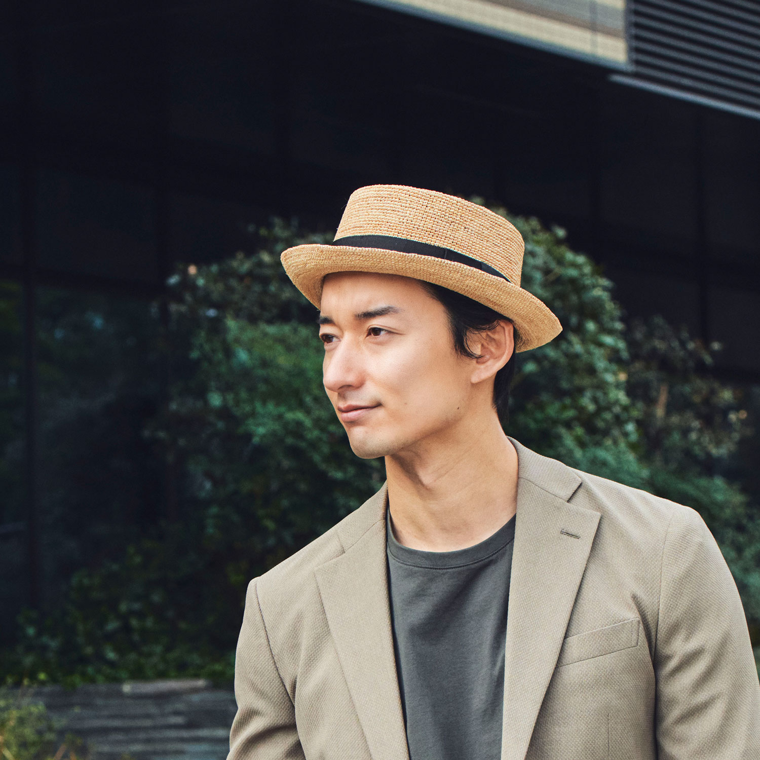 田中帽子店Brice2 （ブリス2）ラフィア ポークパイハット 紳士用帽子