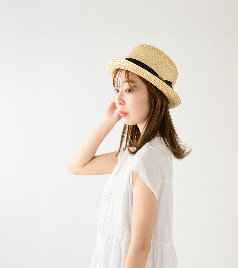 田中帽子店 Nicole （ニコル） 麦わらセーラーハット 婦人用帽子 田中