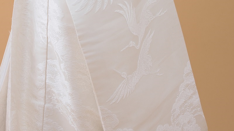 TANAN丹庵 白無垢「西陣織緞子地 老松霞鶴文様」 - TANAN 丹庵