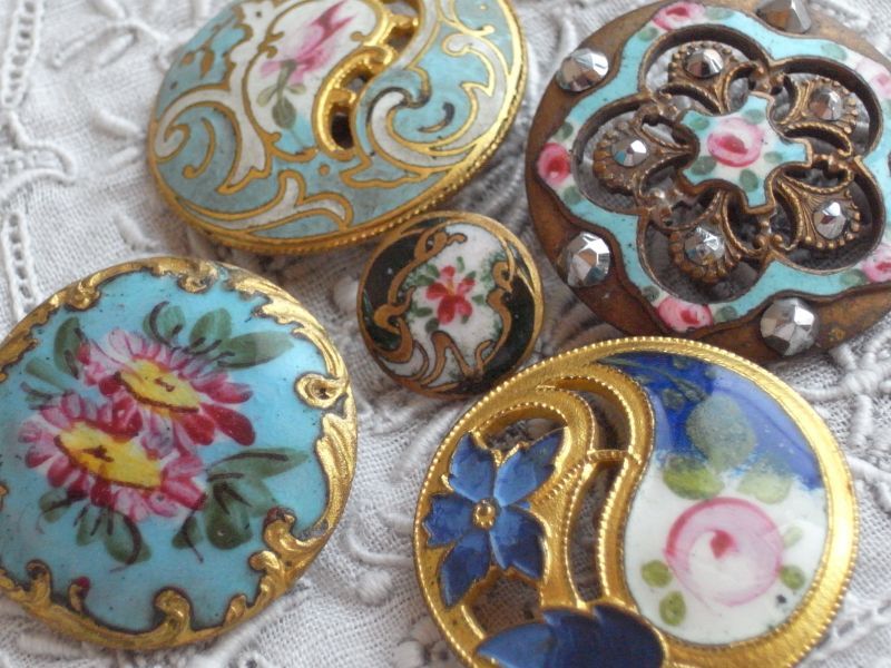 フランスアンティーク エナメルボタンアソード A - テーブルB