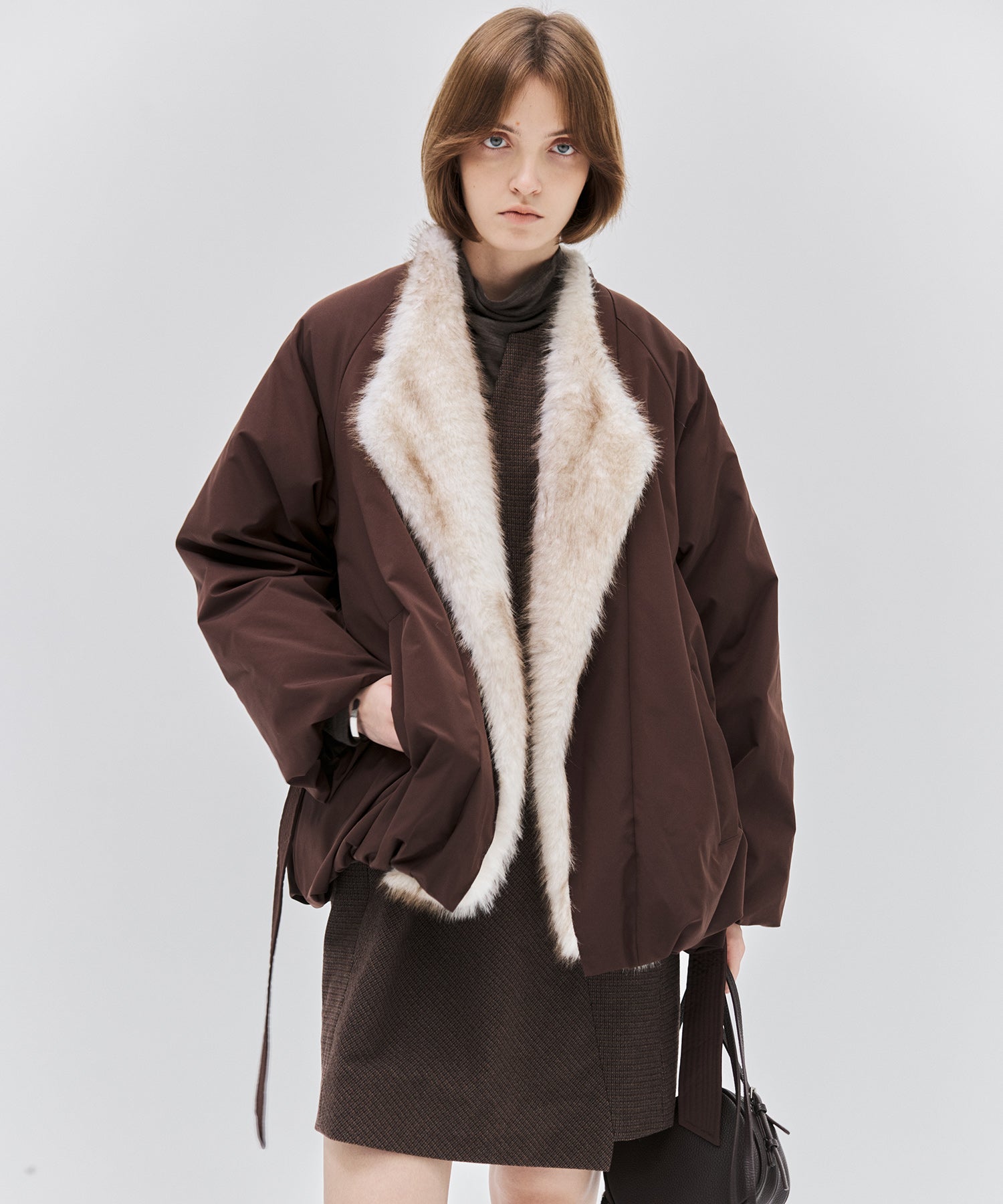 Faux Fur Collar Balloon Down Jacket(フェイクファーカラー バルーン