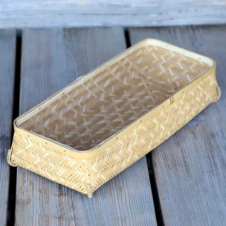 白竹網代袋底 （舞妓籠、芸妓籠、お座敷籠） | 虎斑竹専門店 竹虎