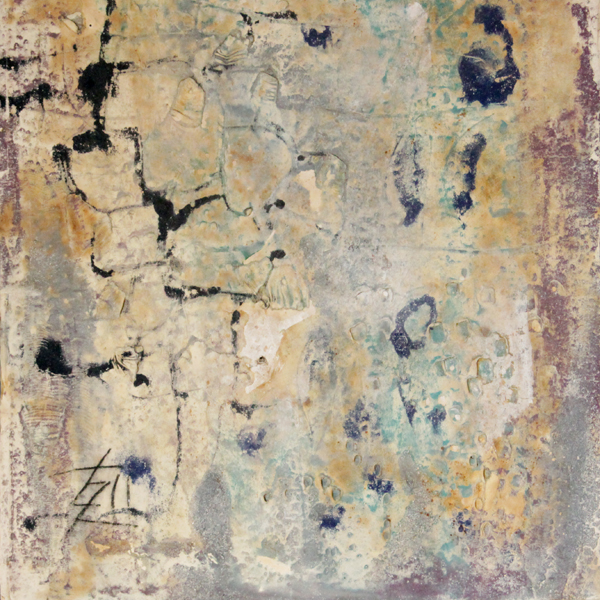 須田剋太 『抽象』 額装 サイン有 - 瀧屋美術 -鎌倉の美術品専門店