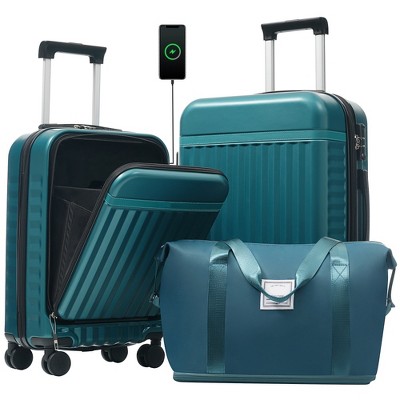 Racxily Luggage Set, Hardside Carry on Suitcase , Expandable